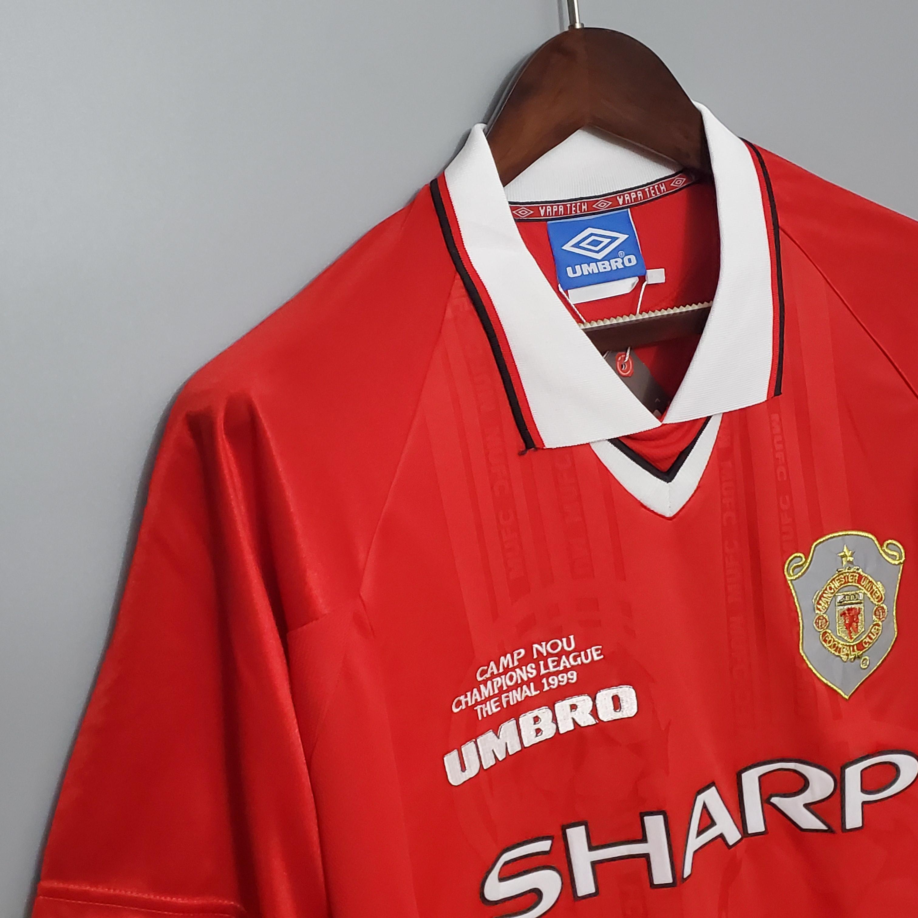 Manchester United 1999 Champions league final retro shirt SIZE L